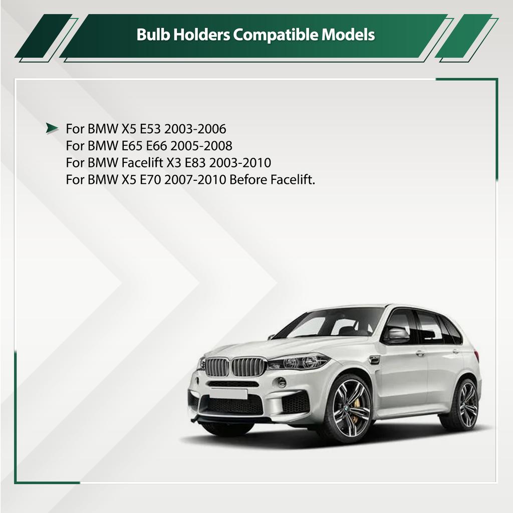 2 шт., автомобильный стоп-сигнал, задний фонарь, цоколь лампы, патрон, патрон, автоаксессуары 63216943036, подходит для BMW X5 E53 E70 E65 E66 X3 E83