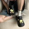 Cartoon Hole Shoes Women's New Summer Thick-soled Slippers Heightened and Breathable Outer Wear Non-slip Bag Head Slippers