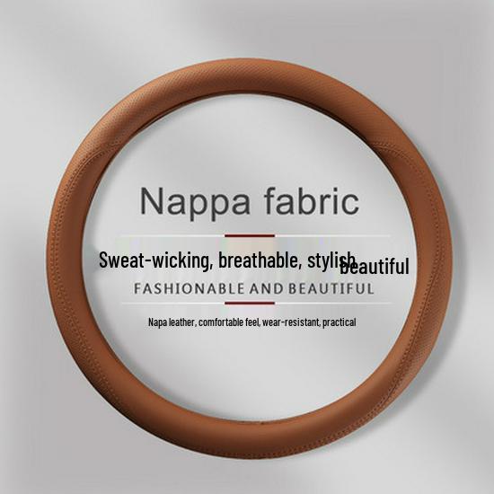 Ideal Steering Wheel Cover: Genuine Leather, Anti-slip, Sweat-absorbent, Ultra-thin Grip for L6 L8 L7 L9 i6 i8 MEGA