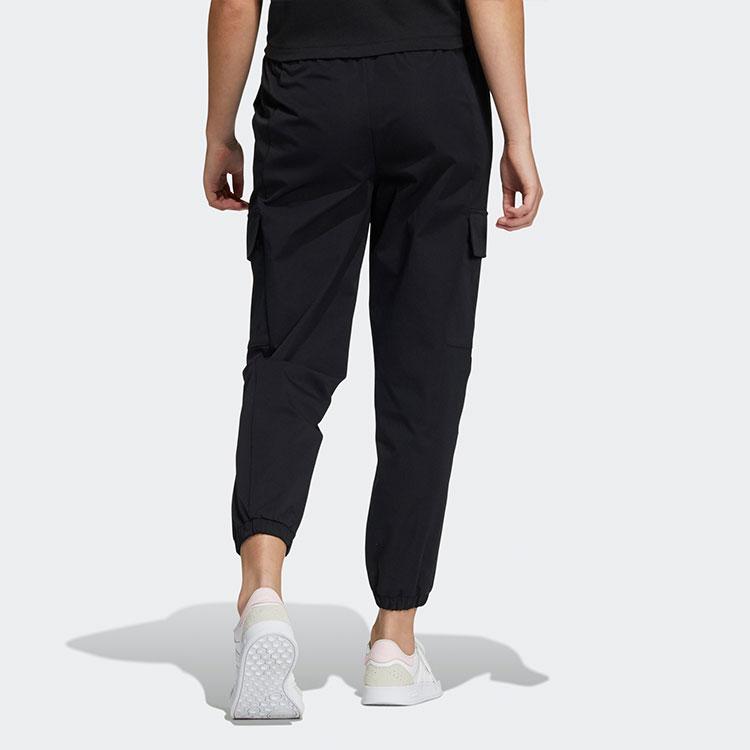 Adidas Neo Solid Color Cuffed Loose Sweatpants Women Bottoms Black HE4484