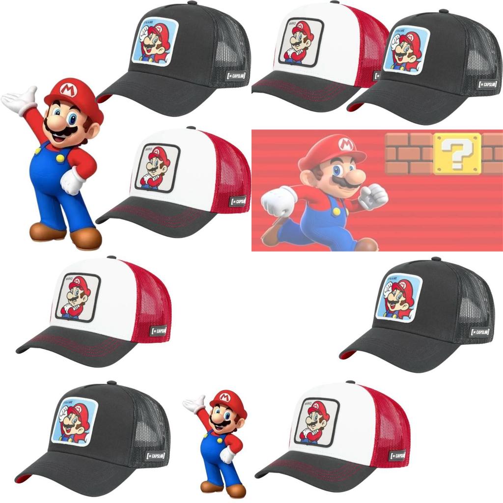 Cute And Sweet Mario Character Cotton Baseball Cap For Protection And Warmth