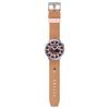 Swatch Серия Essentials Кварцевый механизм Водонепроницаемость 30 метров Унисекс Швейцарские часы 47 мм Розовый циферблат Корпус из нержавеющей стали Резиновый ремешок SB07S119