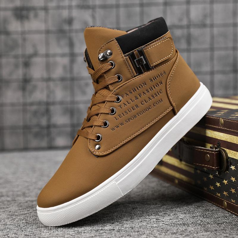 Мода Модные мужские повседневные туфли Высокие парусиновые туфли Кроссовки мужские на шнуровке Дышащие кроссовки Мужские корзины Homme Базовые туфли на плоской подошве 365