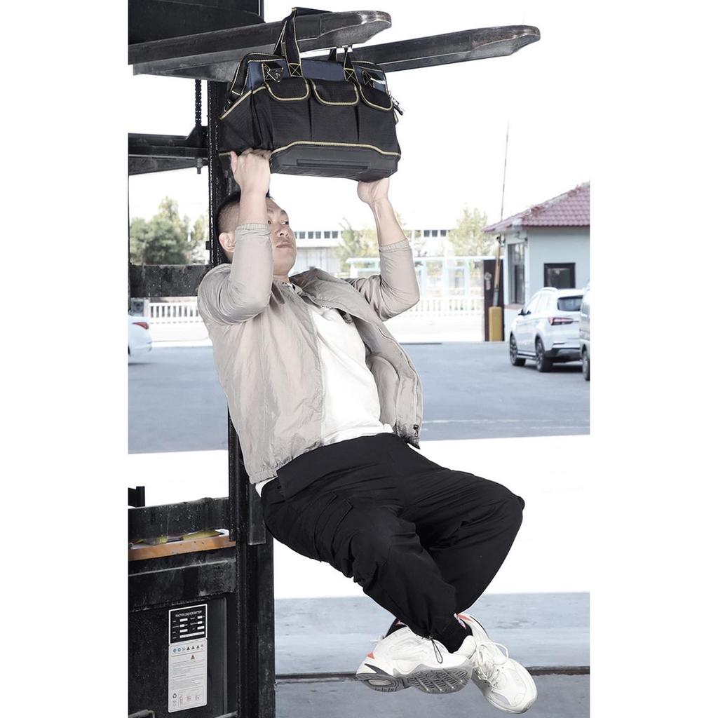 Multifunctional Tool Bags 1680D Oxford Cloth Electrician Bags Waterproof and Wear-Resistant High Capacity Storage Bags