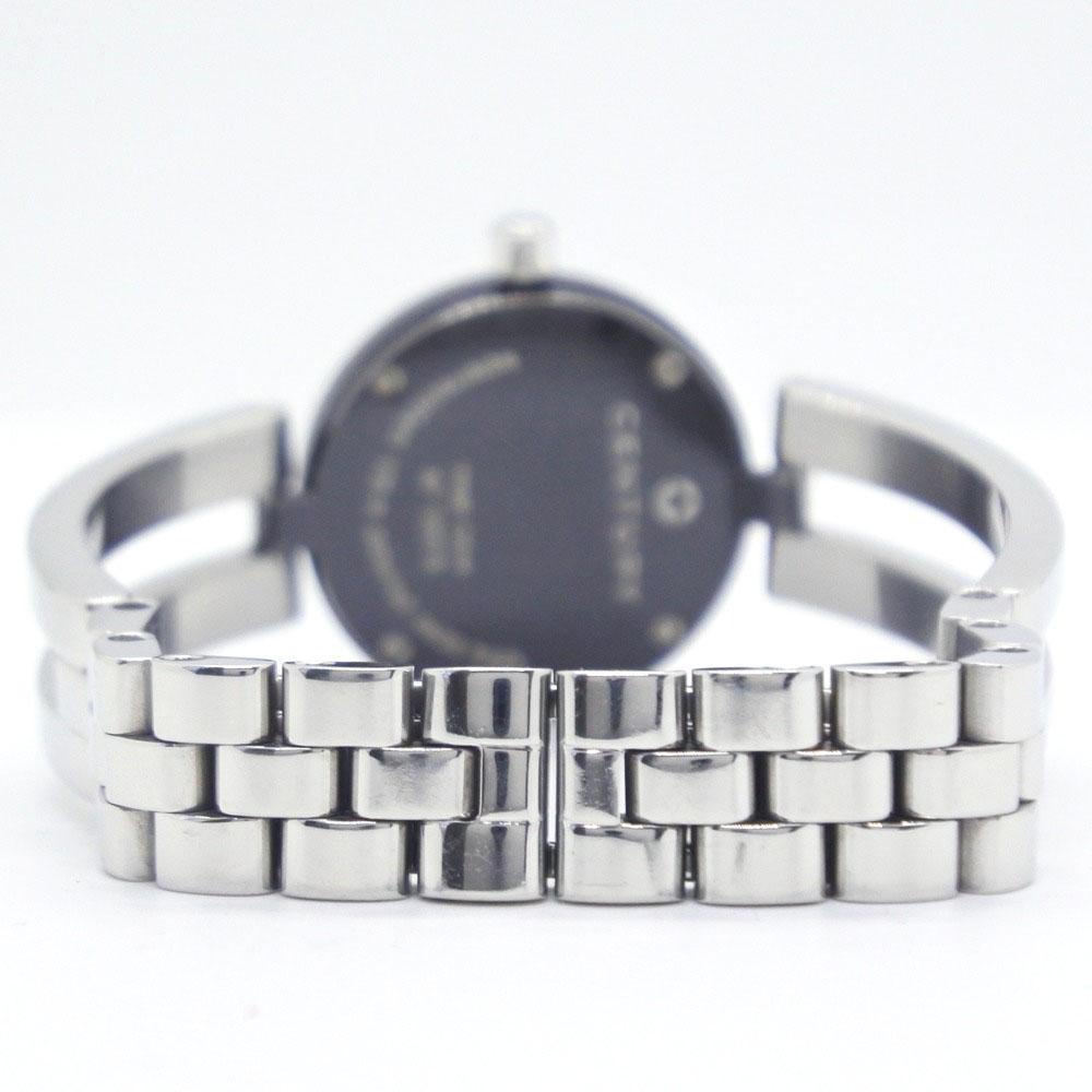 Century Часы Time gem 1 бриллиант Белый циферблат Нержавеющая сталь Кварцевый Аналоговый дисплей Женские Б/у