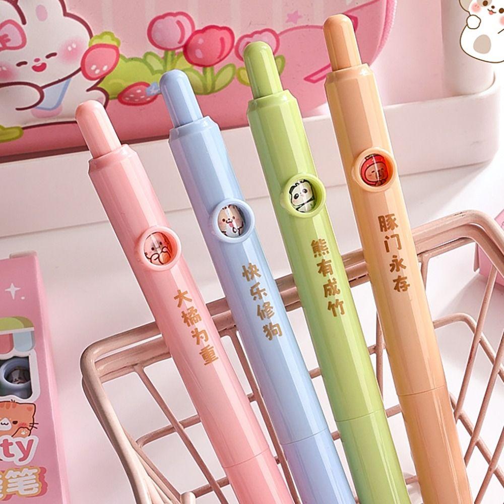 4PCS/Set Capybara Panda Pocket Pen Mini Ballpoint Pen Creative Writing Tools  Student Specific