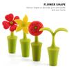 Flowers Wine Bottle Stopper Beer Cap Silicone Cork Leak Proof Bottle Sealer Stoppers