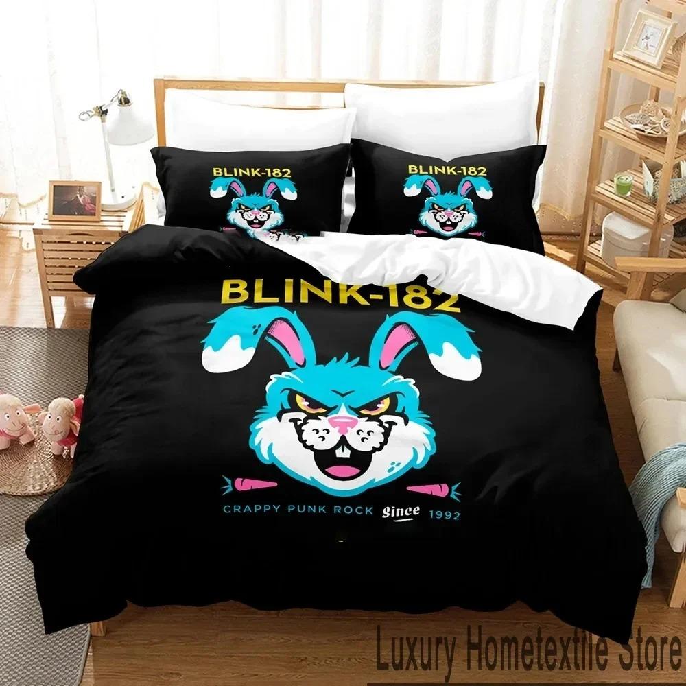 3D Print Blink-182 Bedding Set Boys Girls Twin Queen King Size Duvet Cover Pillowcase Bed Boys Adult Home Textileextile