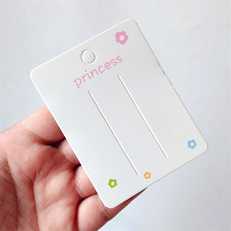 50Pcs Blank Hair Clip Paper Cards Hair Accessories Jewelry Display Card Hair Clip Holder Headwear Packaging Card