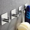 1Pcs Stainless Steel Adhesive Wall Hooks Cloth Coat Bathroom Robe Hanger Kitchen Hardware Rack Shelf Bag Hook Organizer For Hanging