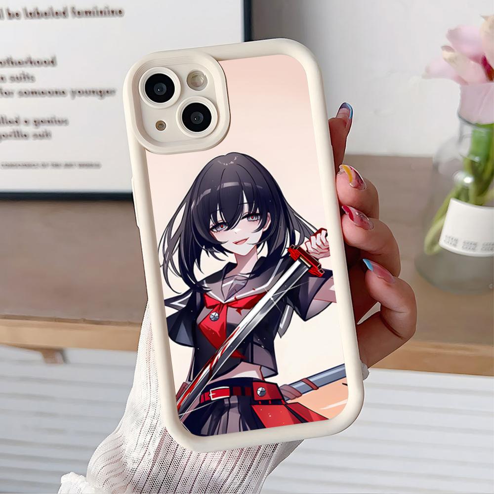 Akame Kurome Thicken TPU Mobile Phone Case for iPhone 17 16 15 14 13 12 11 Air Pro Max Plus Colorful Cover
