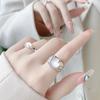 Нишевый Дизайн Лунный Камень Высококачественный Инкрустированный Бриллиантами Циркон Французский Открытый Указательный Палец Кольцо Холодный Ветер