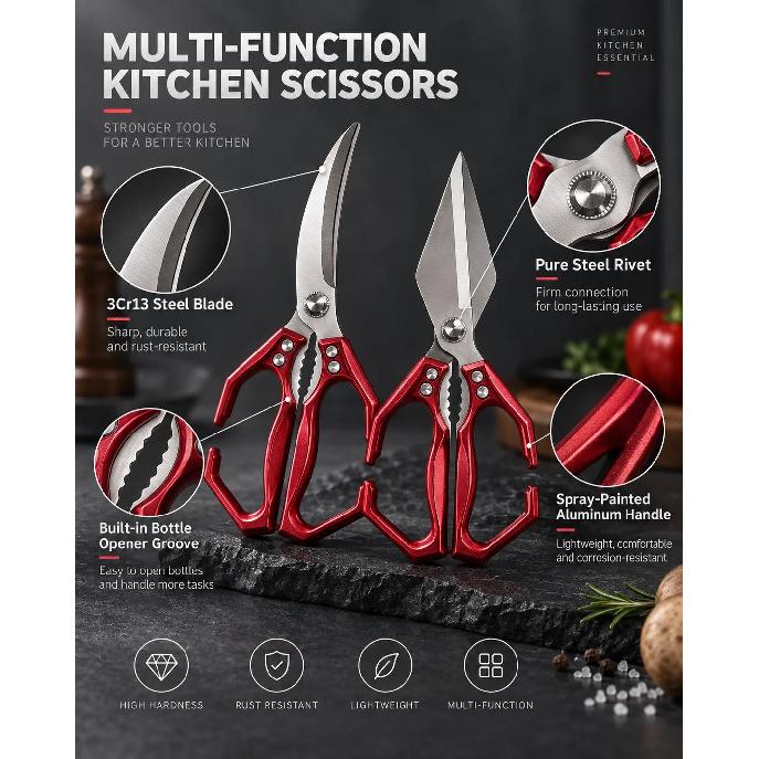 Multi-Purpose Kitchen Scissors Strong Meat Bone Cutting Shears Professional Chicken Bone Scissors for Home Kitchen5
