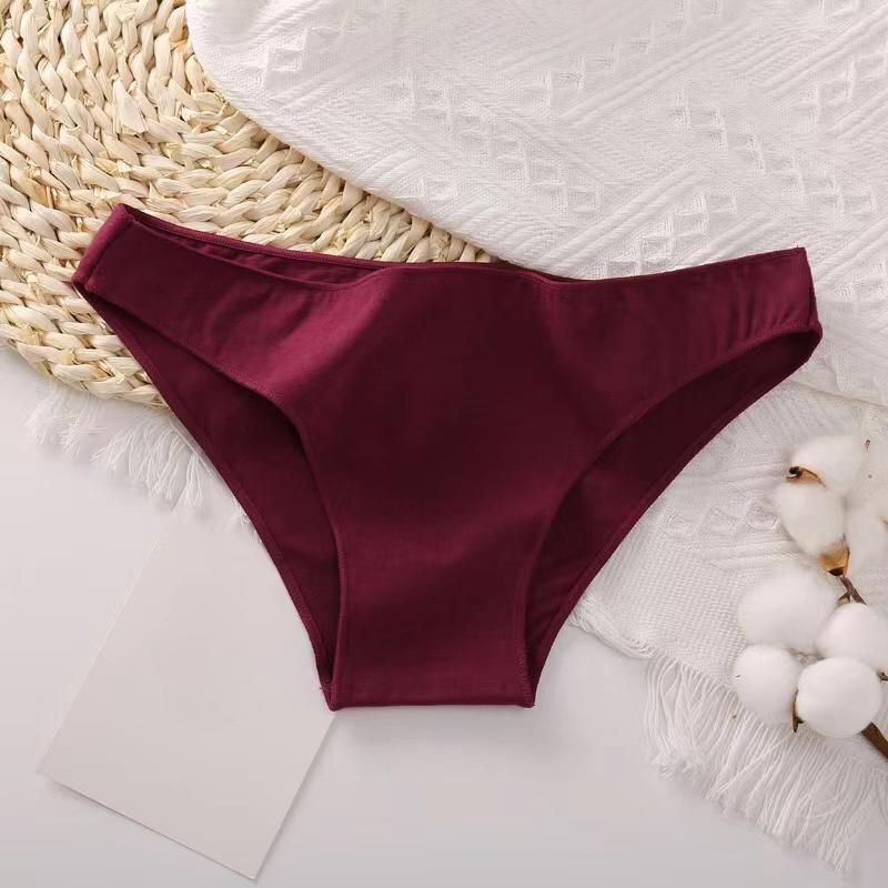 Women Cotton Panties Lingerie Sexy Female Underwear Girls Underpants Briefs Knickers 7 Solid Colors M-XXL Plus Size