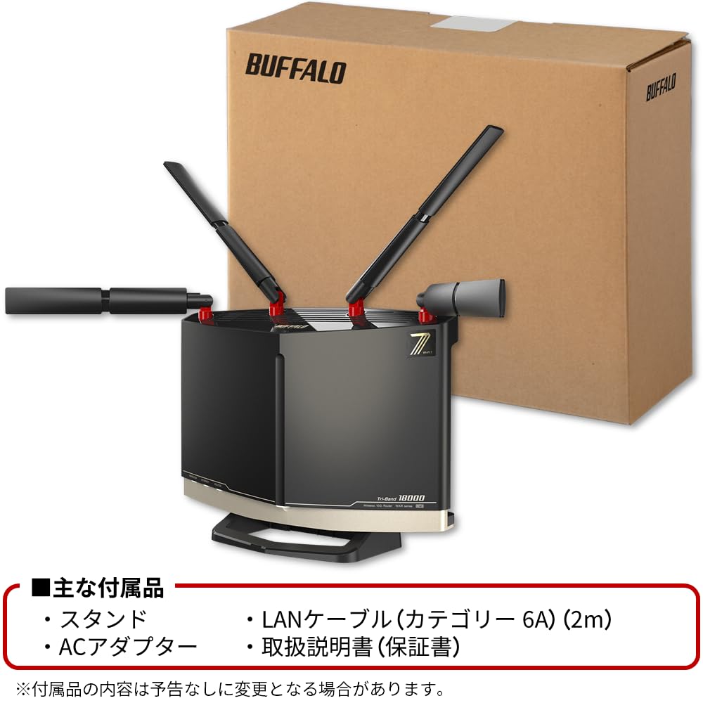 Маршрутизатор Buffalo WiFi Wireless LAN 7 11be 10 потоков 11529 5764 688 Мбит/с Проводной 10 Гбит/с Эко-пакет подтвержден для iPhone 16 15 14 13 Nintendo Switch