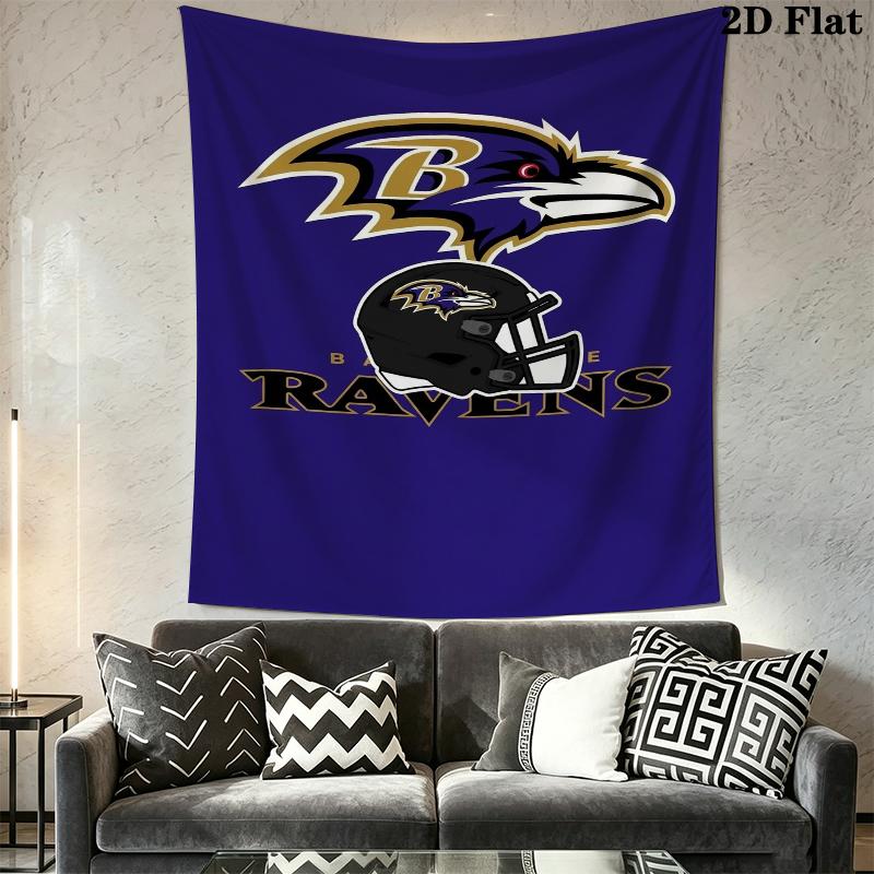Baltimore Ravens Wall Tapestry Aesthetic Wall Hanging Printed Fabric Blanket Decorative Tapestries for Bedroom Living Room Home Decor
