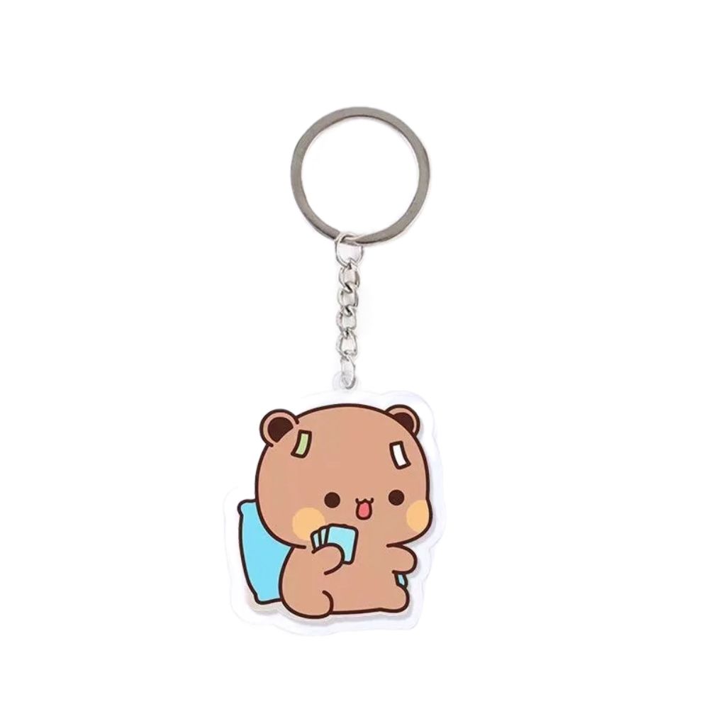 Animal Super Cute Couple Keychain Cartoon Cute Cartoon Bubu Dudu Key Chain Car Keyring