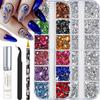 Multicolor Resin Rhinestone Kit DIY Decoration Glitter Finish Flatback Gems 3D Diamond Art Diamond Art for Glasses Decoration