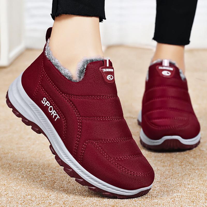 Shoes Women's Cotton Shoes New Velvet Thickened Women's Short Boots One-pedal Versatile Women's Shoes Snow Boots Cold-proof and Warm Cotton Boots