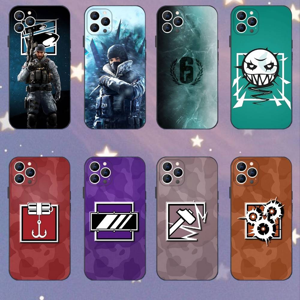 Чехол для телефона Rainbow-Six Siege Для iPhone 16,15,14,13,12,11,Mini,Pro,SE,MAX Белый Матовый Ударопрочный Чехол