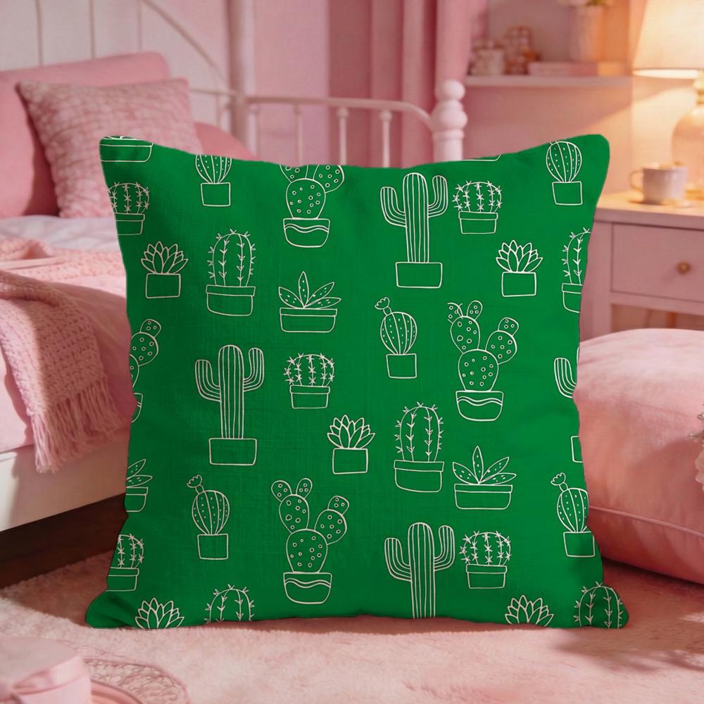 PlantcactusS Cushion Cover Premium Comfort Reversible Pillow Cove Two in One Design for Any Room  Car Interior