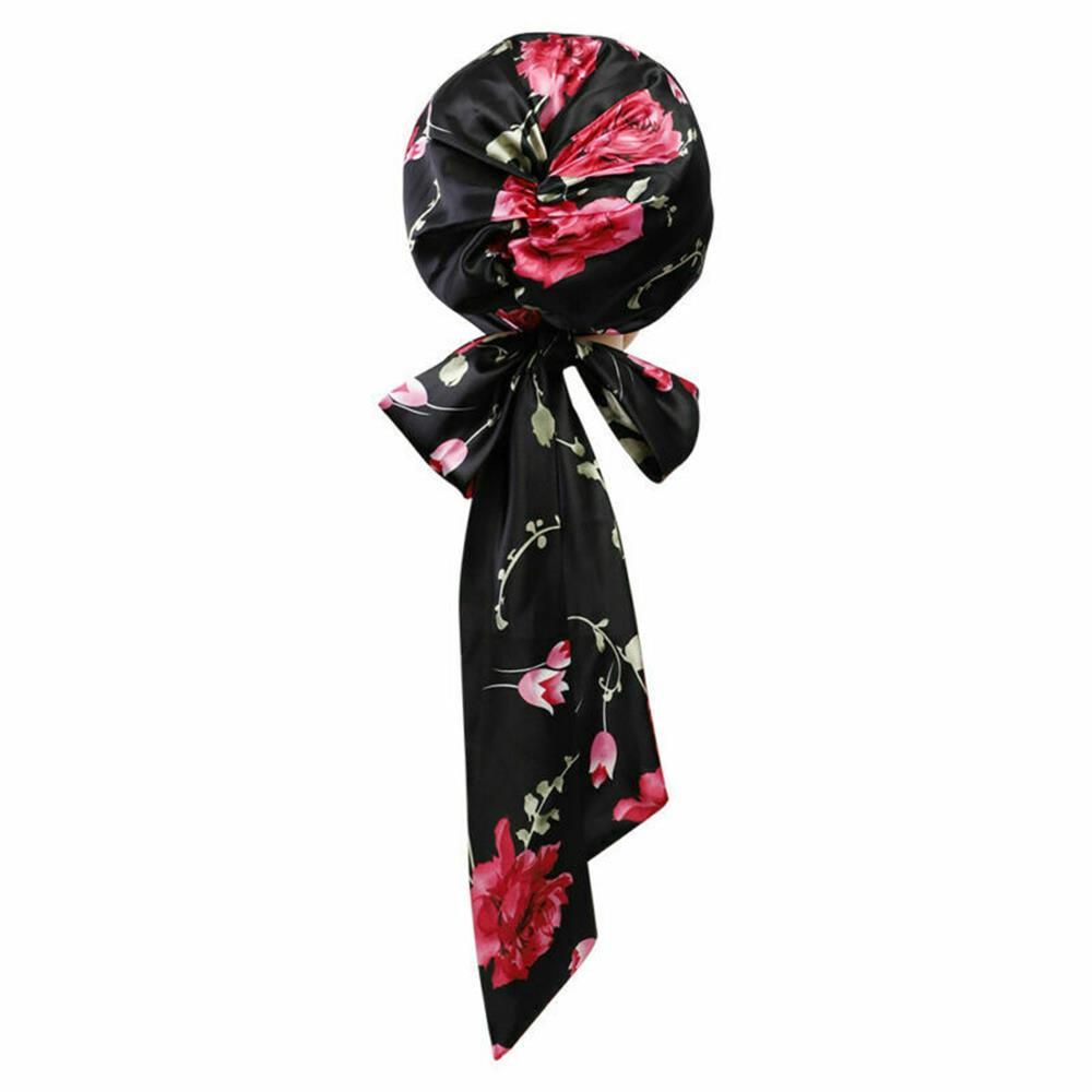 Cover Hat Head Cover Satin Turban Hair Bonnet Shower Cap Silk Night Sleep Cap Soft Satin Bonnet