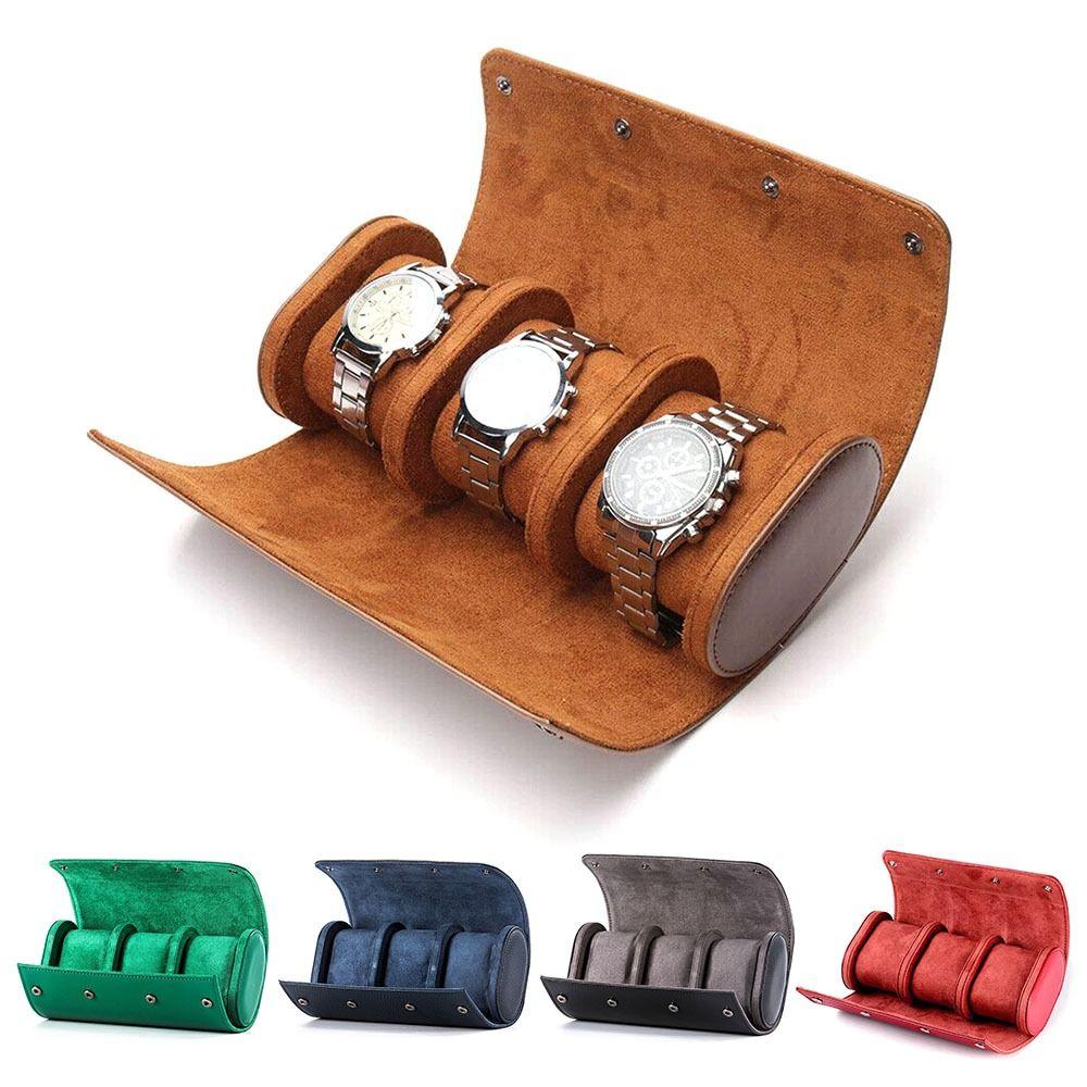 Кожаный Подарочный Пылезащитный Бокс для хранения часов на 1/2/3 слота Ролл для часов Витрина Сумка для часов