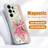 Магнитный Чехол Для Magsafe Для Samsung Galaxy S26 Ultra S25 Edge S24 Plus S23 FE S22 A17 A54 A55 A56 A57 5G Чехол С Рисунком SeaWorld Осьминог Морская Звезда