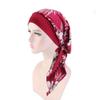 Women Pre-Tied Headwear Chemo Hat Hair Loss Cap Turban Hat Cancer Head Scarf Muslim Hijab