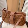 High-value Foreign-style Niche Matte Bag Female Leopard Print 2025 Autumn New Shoulder Underarm Bag Crossbody Small Square Bag