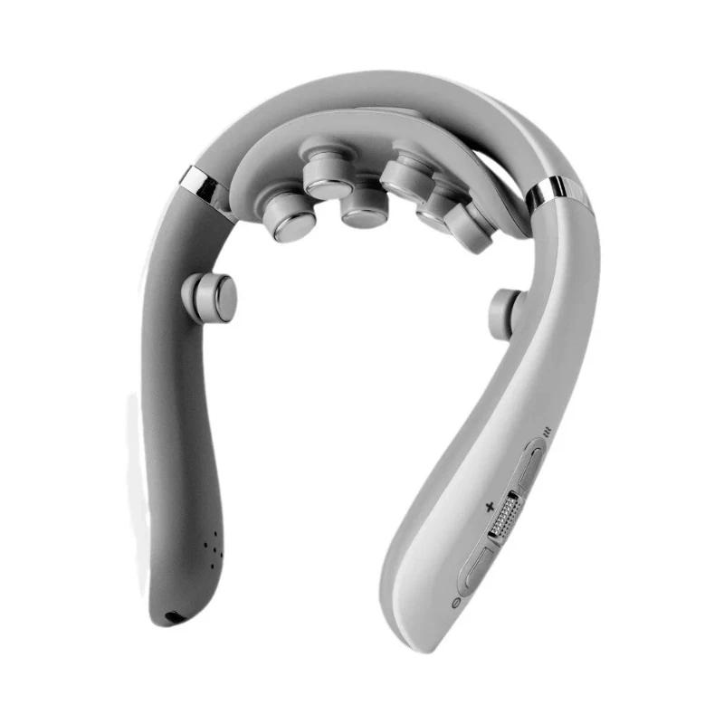 Новый интеллектуальный домашний протектор для шеи портативный многоголовочный горячий компресс низкочастотная импульсная тракция вибрационный массажер для шеи