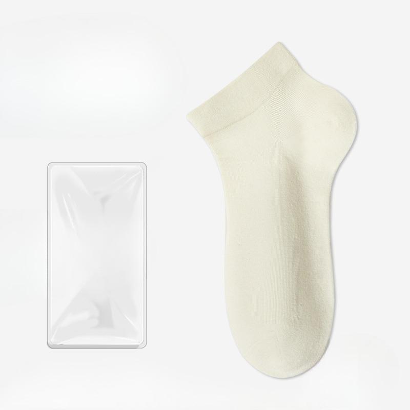Women's Summer Thin Baita Sweat Absorbing Antibacterial Deodorizing Boneless Moon Seed Tube Cotton Socks