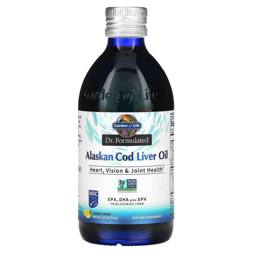 Garden of Life By James, Alaskan Cod Liver Oil, Lemon, 13.52 Fl Oz (400 Ml)