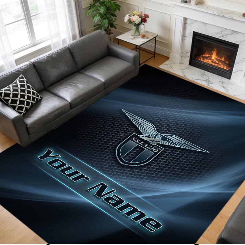 Crystal Velvet Rug Custom Name Text, Soft Non Slip Floor Mat Home DecorLazio FC