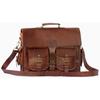 Vintage Artisan Messenger Laptop Briefcase Real Satchel Bag Genuine Leather Bag
