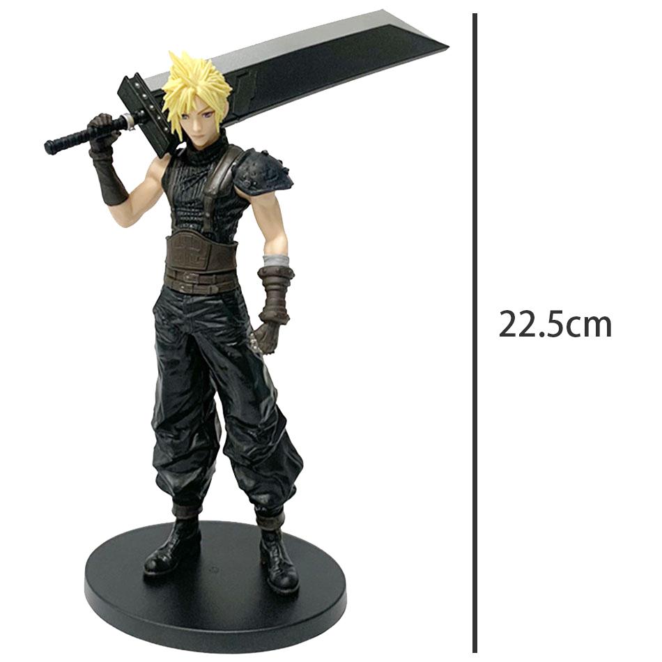 Best Anime Peripherals: Cloud Strife Standing Pose PVC Action Figure - Collectible Model Toy, Perfect Gift for Boys