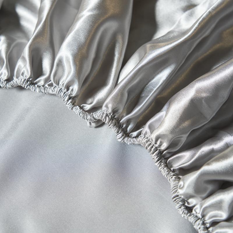 UPzo 3 предмета Роскошная сатиновая однотонная простыня на резинке и наволочка Высококлассные регулируемые чехлы на матрас 4 угла с резинкой