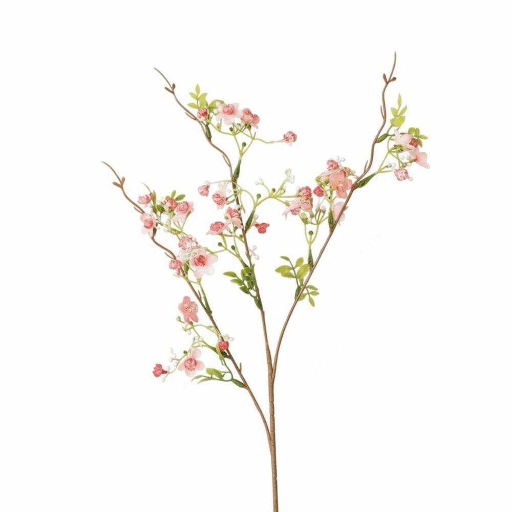 With Leaf Artificial Flower Single Small Flowers Plum Blossom Household Silk Flower Courtyard
