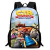 Детские рюкзаки Мультяшные Crash Bandicoot Сумка через плечо Пенал Ученик Большая вместимость Школьные сумки для мальчиков и девочек Лучший подарок