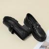 Fashion Student Happy Shoes 2024 Spring New Fashionable Casual Walking Shoes Trendy Black Round Head Thick Bottom Low Top Women's Shoes