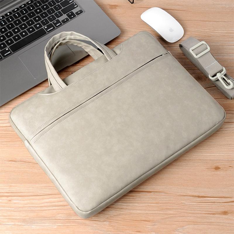 Сумка для ноутбука из ПУ кожи для женщин 13 14 15,6 дюйма для Macbook Air Ударопрочный чехол Портфель для переноски ноутбука Сумки