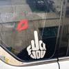 1x Funny Meme Decal Vinyl Sticker for Cars Window, FxcK YOU Middle Finger Skeleton Stickers for Laptop Water Bottle Decoration