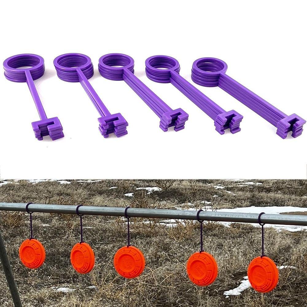 30 PCS Purple Clay Target Holder ABS Shooting Target Holder Clay Target Rack Shooting Practice Work
