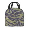 Tiger Stripe Camouflage Print Insulated Lunch Box Leak-proof Thermal Cooler Lunch Bag for Men Women Kids Work Trip Picnic