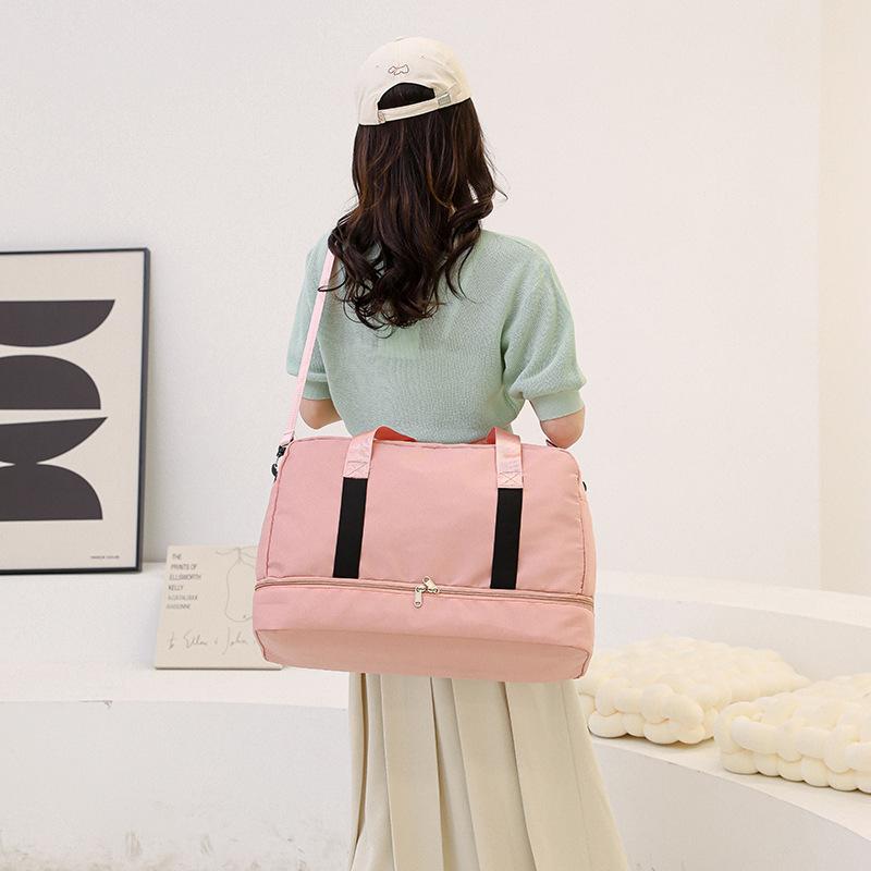 Спортивная фитнес-сумка с разделением на сухое и мокрое, большая вместимость для коротких поездок, сумка для йоги в помещении, отделение для женской обуви, деловая поездка, поездки, дорожная сумка