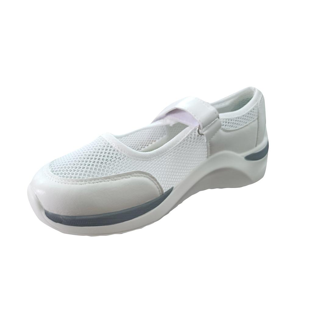 Мягкие кожаные бабушкины туфли с круглой головкой и неглубоким носком, женская обувь