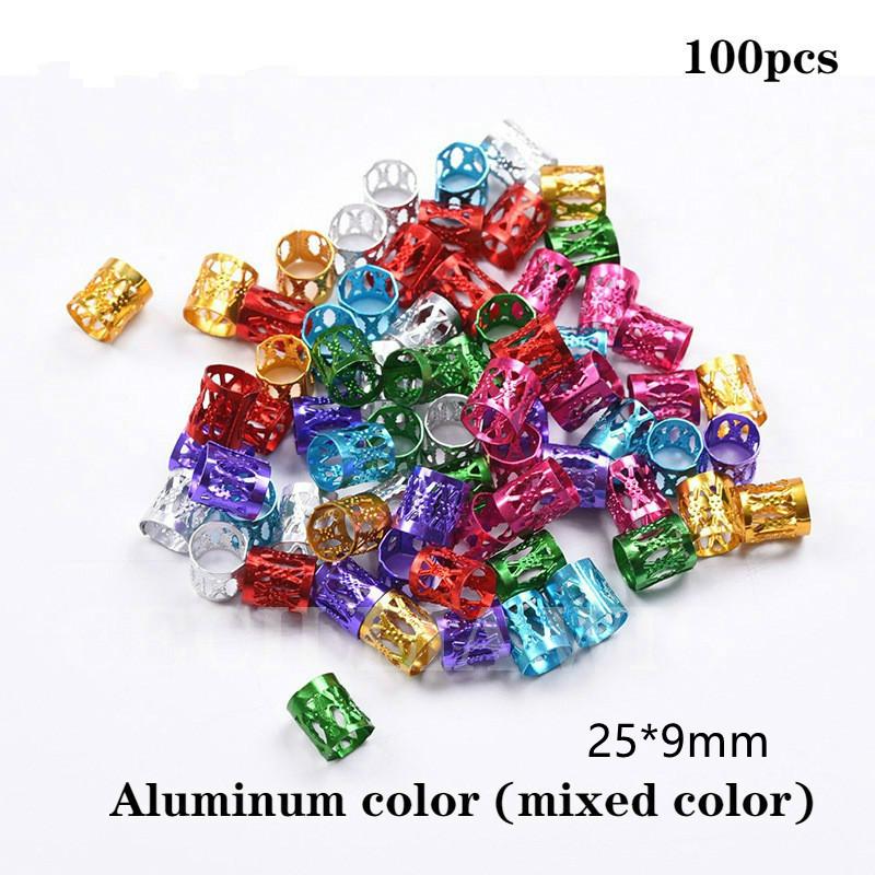 100/200 шт. серебряное золотое кольцо для волос для дредов, плетеные аксессуары для волос в стиле регги, аксессуары для волос в стиле хип-хоп, металлическая регулируемая пружина