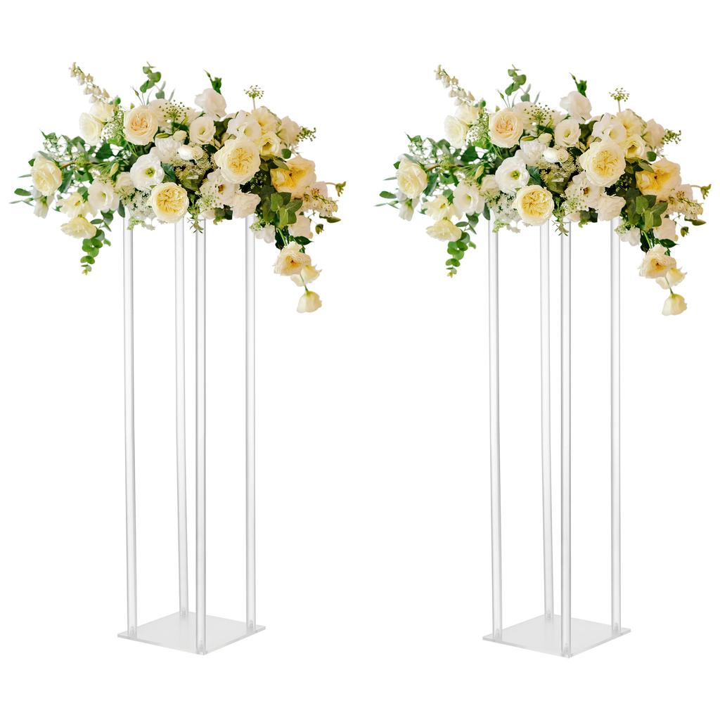 Wedding Acrylic Road Flower Stand Cylinder Vase Flower Arrangement Wedding Decoration
