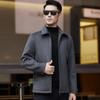 Кашемировая куртка мужская осенне-зимняя для пап среднего и пожилого возраста, утолщенная шерстяная куртка с лацканами, повседневная короткая шерстяная куртка