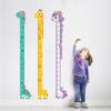 Kids' Cute Animal Height Chart Sticker, Eco - PVC Removable, Dinosaur/Giraffe Cartoon Wall Decal, Baby Growth Ruler